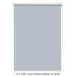 Rolete standard 17 mm Nina 2321-3-gri -blackout verso argintiu-rulouri geam - imagine 2