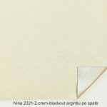 Rolete standard electrice Nina 2321-2-crem-blackout verso argintiu- rolete geam - imagine 2